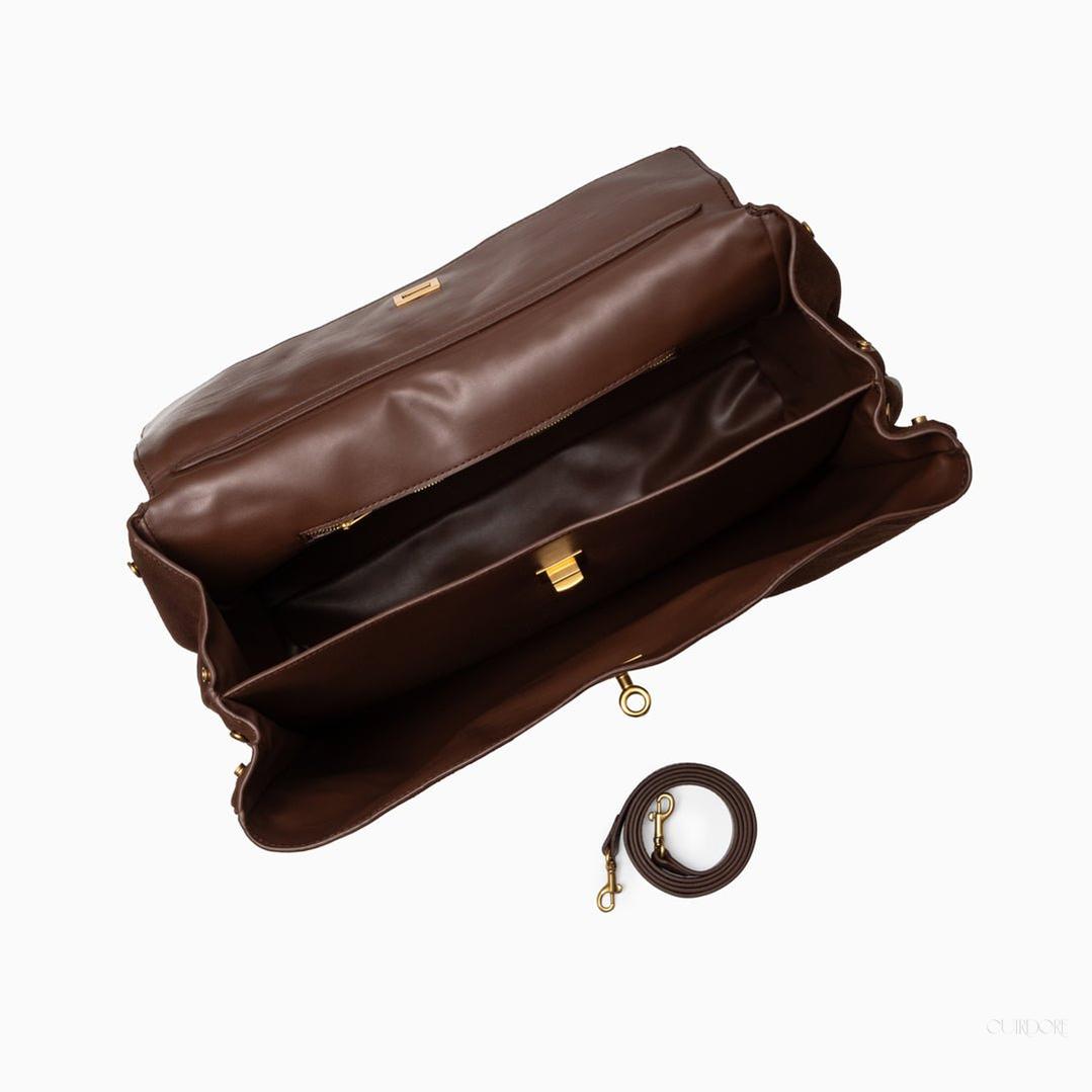 Classic Suede Leather Handbag — Refined design, effortless elegance