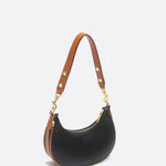 Crescent Shoulder Bag with Gold Hardware – Minimalist Modern Handbag