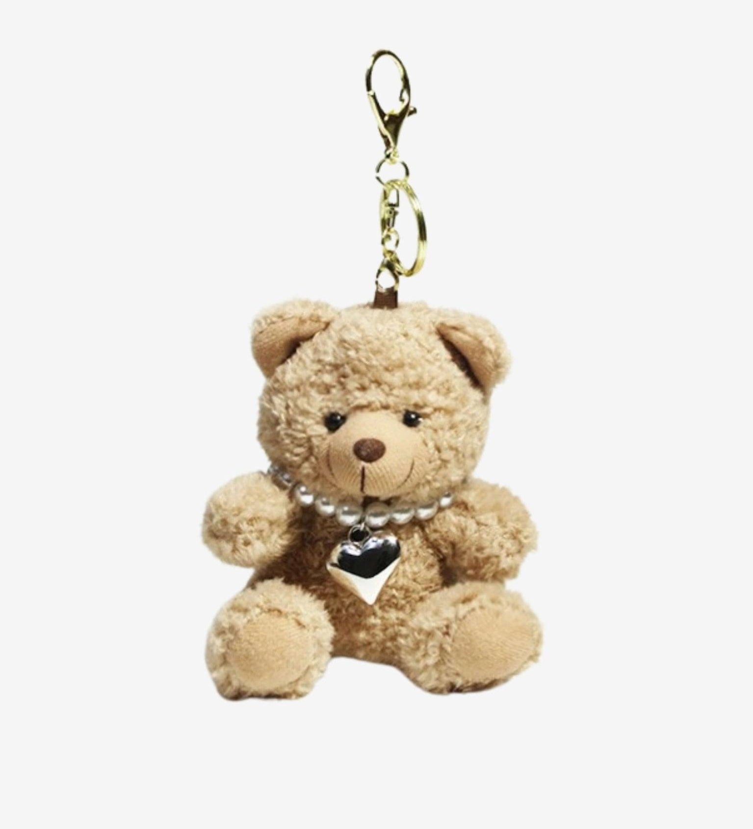 Drisella Pearl Teddy Plush Bagcharm – Elegant, Cute & Timeless