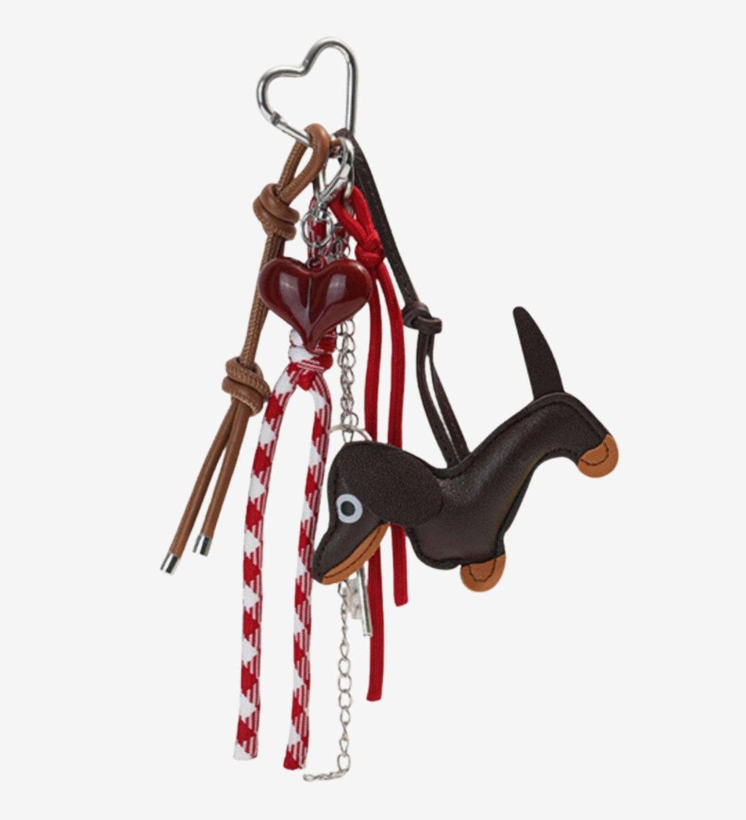 Isolara Dachshund Leather Bag Charm Keychain – Cute & Stylish Accessory