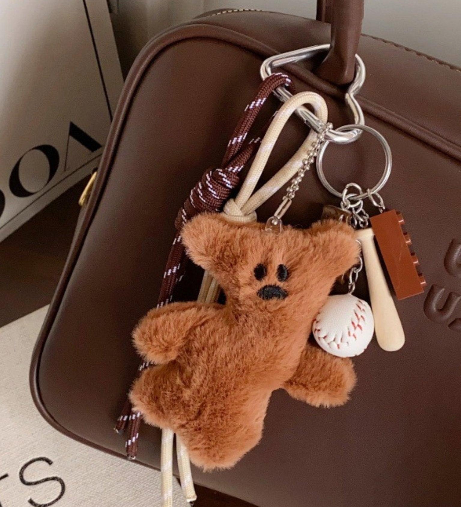 Jorielle Plush Teddy Bear Bagcharm Keychain – Cute & Playful Accessory