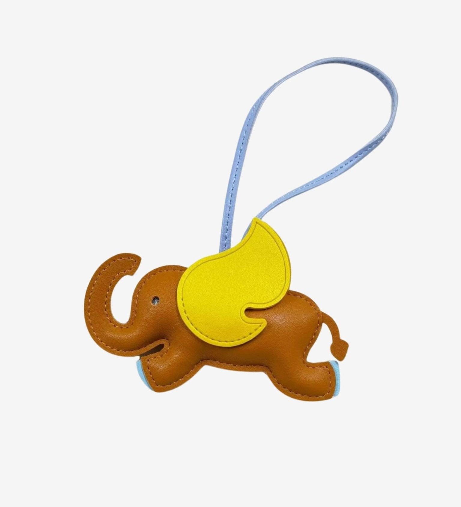 Luthien Flying Elephant Leather Bagcharm – Whimsical Elegance & Playful Luxury
