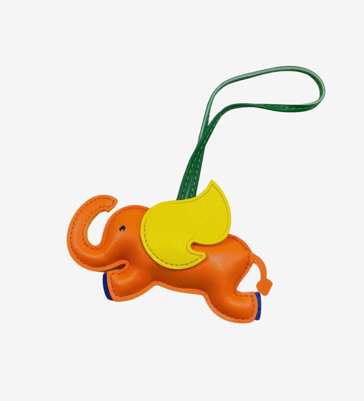 Luthien Flying Elephant Leather Bagcharm – Whimsical Elegance & Playful Luxury