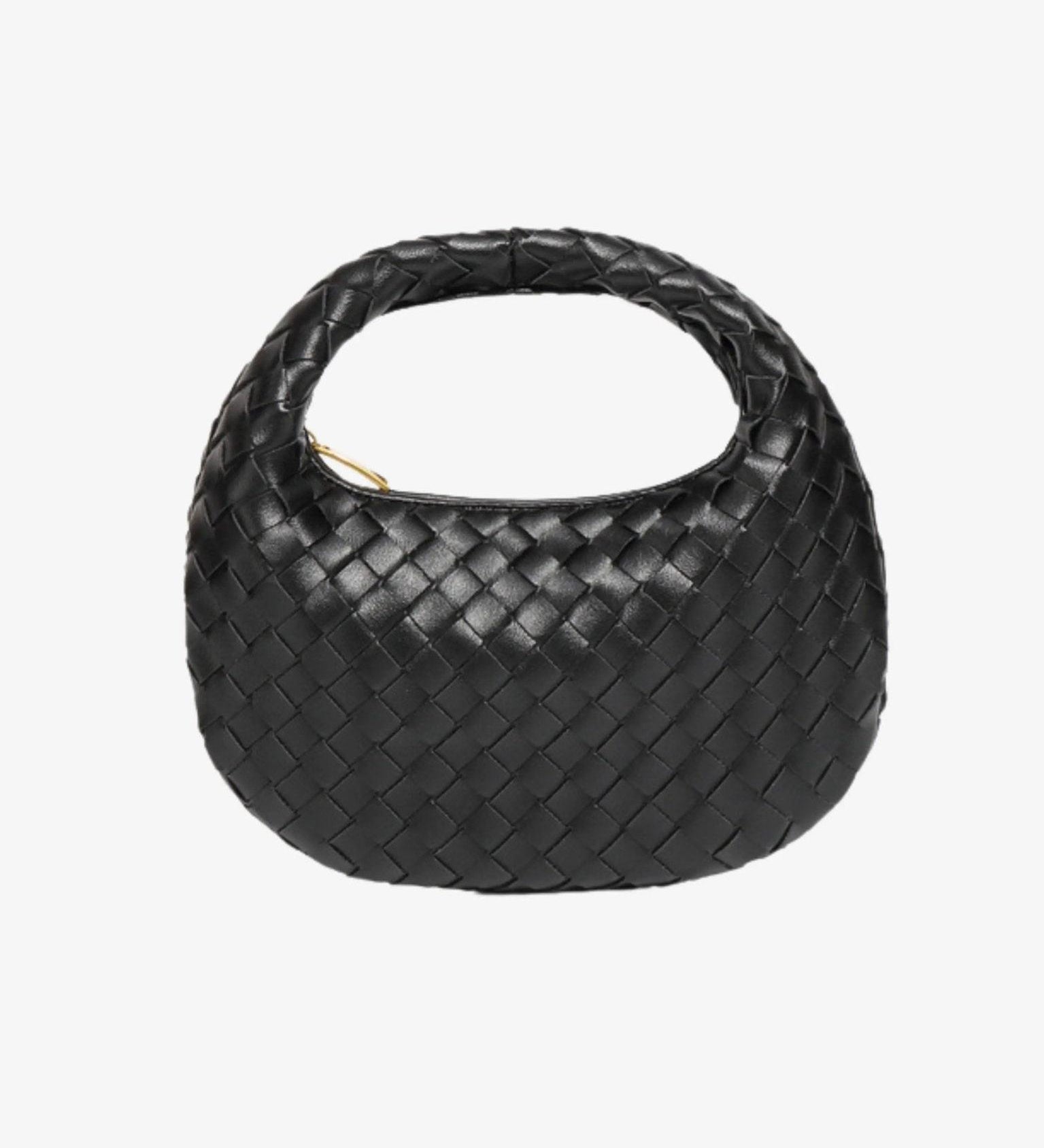 Luxe Woven Handbag – Genuine Leather Designer-Inspired Shoulder Bag for Women