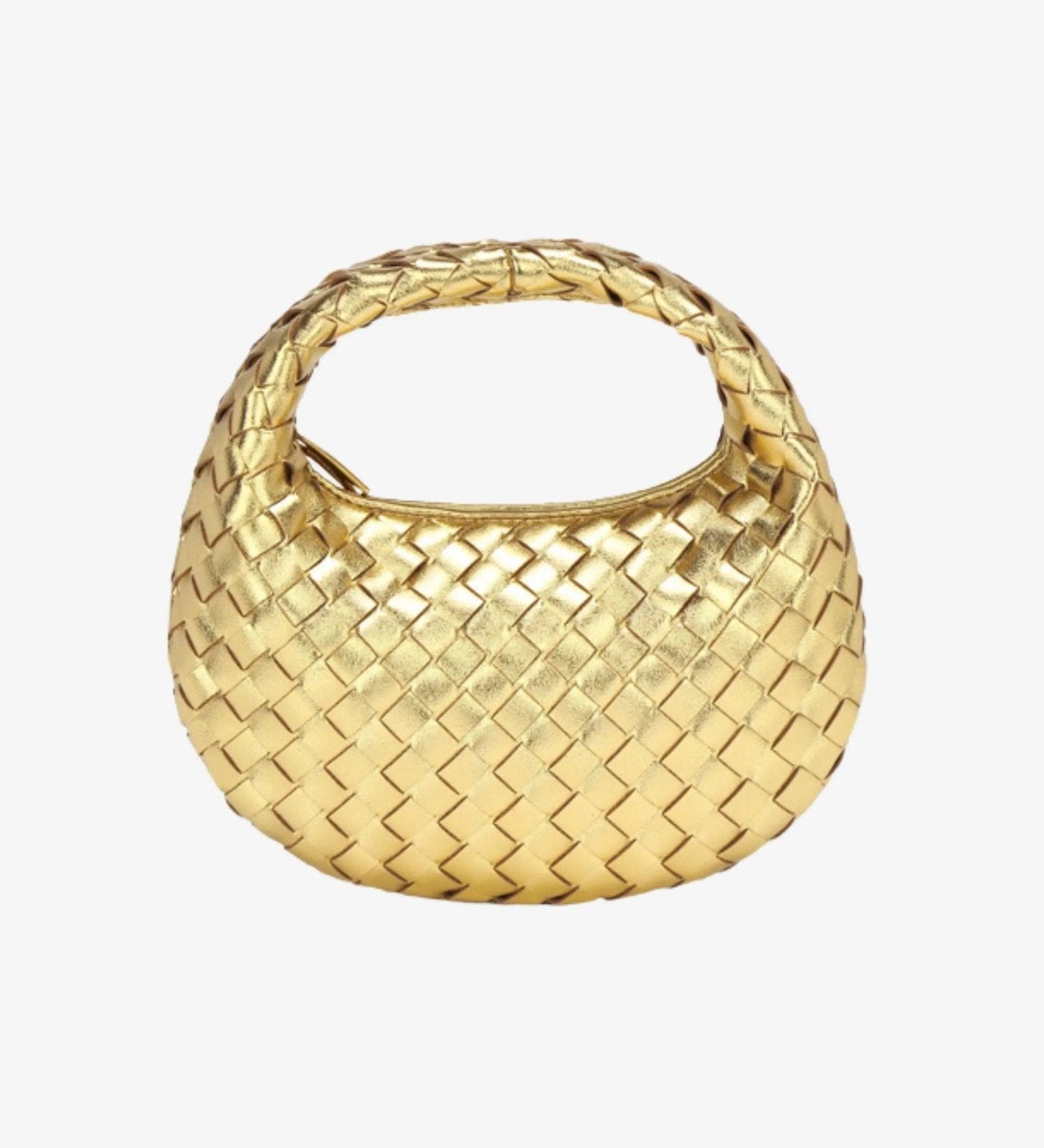Luxe Woven Handbag – Genuine Leather Designer-Inspired Shoulder Bag for Women