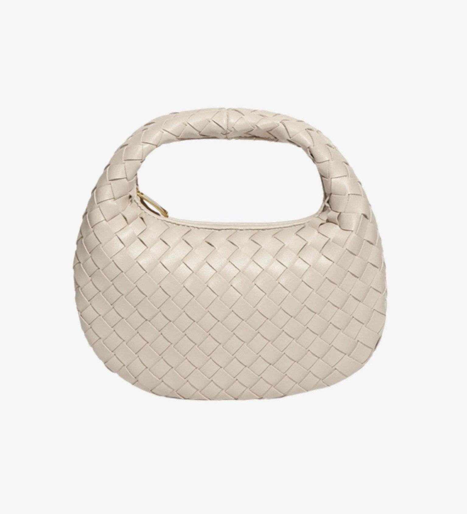 Luxe Woven Handbag – Genuine Leather Designer-Inspired Shoulder Bag for Women
