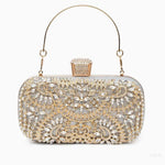 Luxury Gold Crystal Evening Clutch Bag