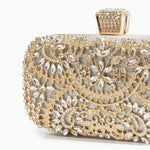 Luxury Gold Crystal Evening Clutch Bag