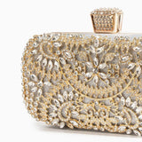 Luxury Gold Crystal Evening Clutch Bag