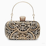 Luxury Gold Crystal Evening Clutch Bag