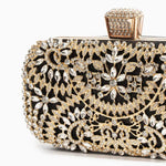 Luxury Gold Crystal Evening Clutch Bag