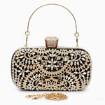 Luxury Gold Crystal Evening Clutch Bag