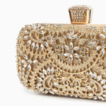 Luxury Gold Crystal Evening Clutch Bag
