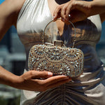 Luxury Gold Crystal Evening Clutch Bag