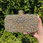 Luxury Gold Crystal Evening Clutch Bag