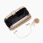 Luxury Gold Crystal Evening Clutch Bag