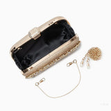 Luxury Gold Crystal Evening Clutch Bag