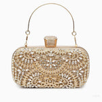 Luxury Gold Crystal Evening Clutch Bag