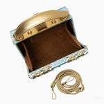Luxury Gold Ornate Box Handbag — Statement evening elegance