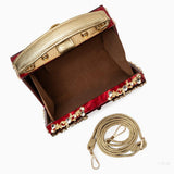 Luxury Gold Ornate Box Handbag — Statement evening elegance