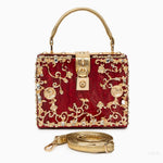 Luxury Gold Ornate Box Handbag — Statement evening elegance