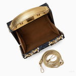 Luxury Gold Ornate Box Handbag — Statement evening elegance