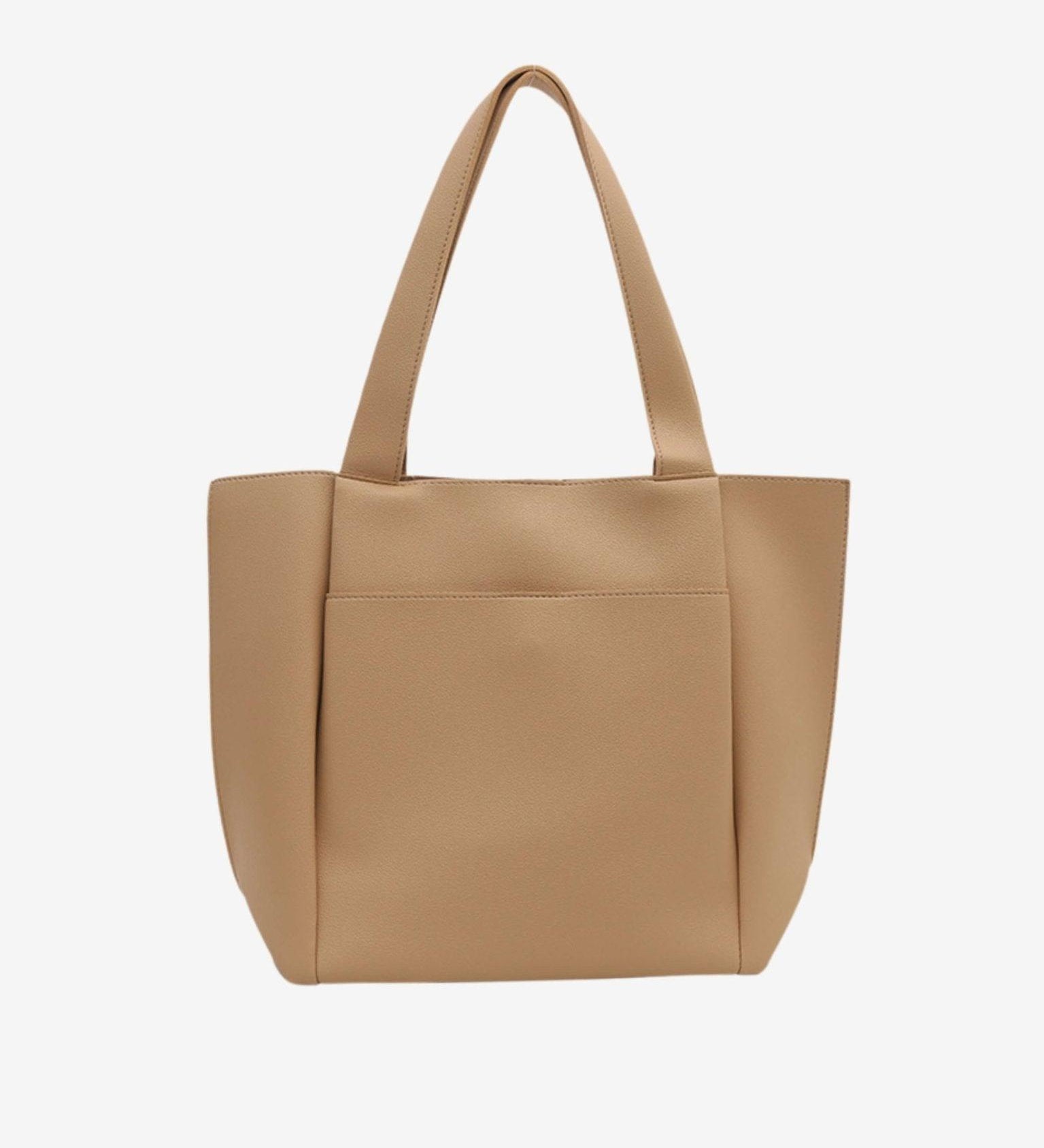 Minimalist Structured Tote Bag – Spacious Everyday Shoulder Handbag