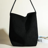 Minimalist Suede Shoulder Bag — Soft texture, timeless simplicity