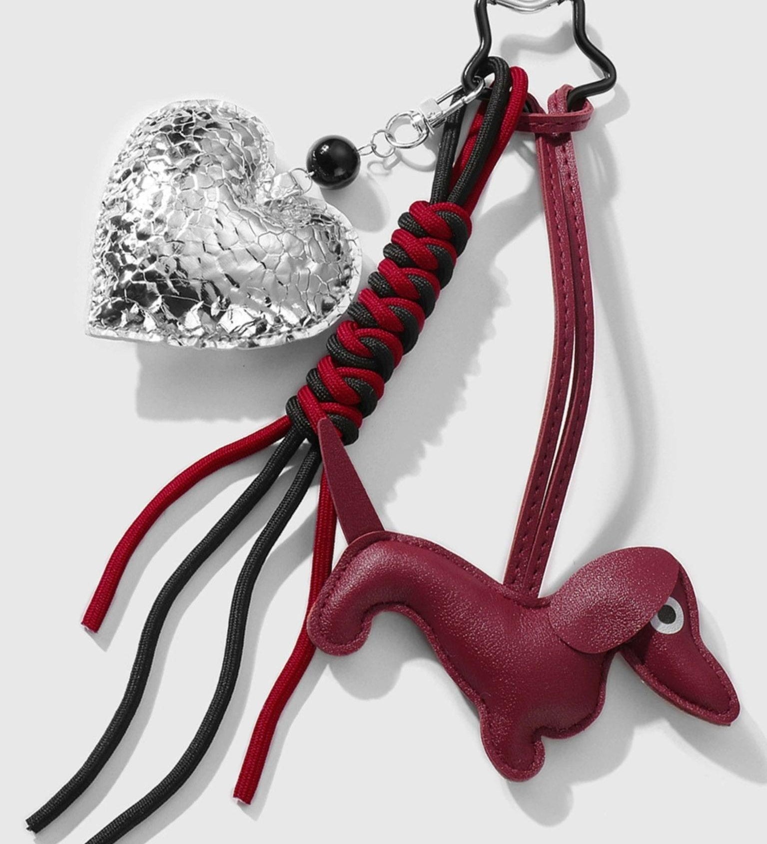 Myrris Luxury Dachshund Leather Bagcharm – Chic, Playful & Elegant