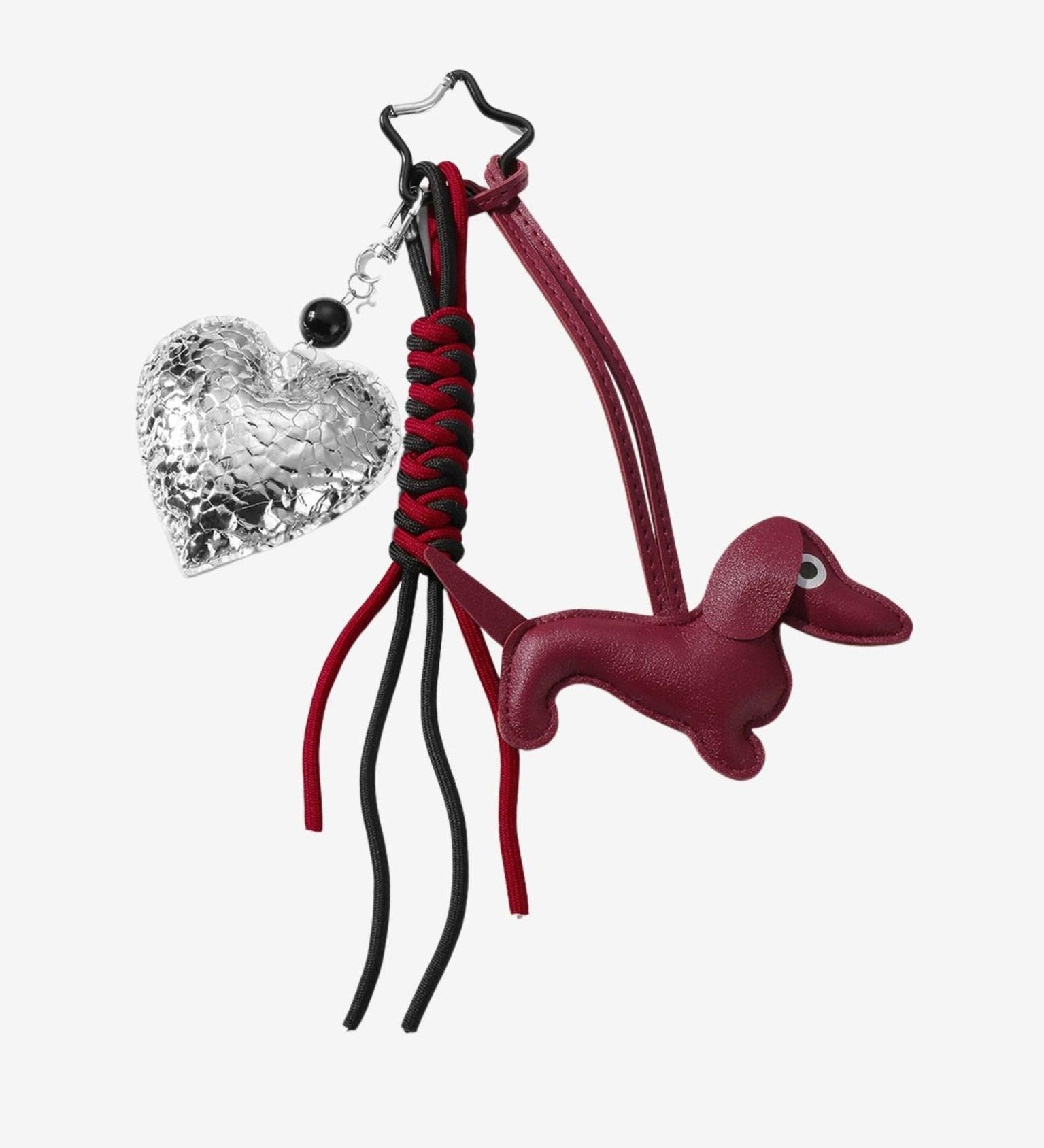 Myrris Luxury Dachshund Leather Bagcharm – Chic, Playful & Elegant