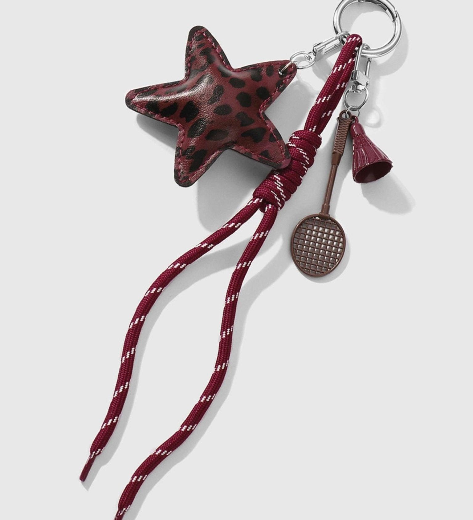 Nivelle Leopard Star Leather Bagcharm – Bold, Stylish & Unique