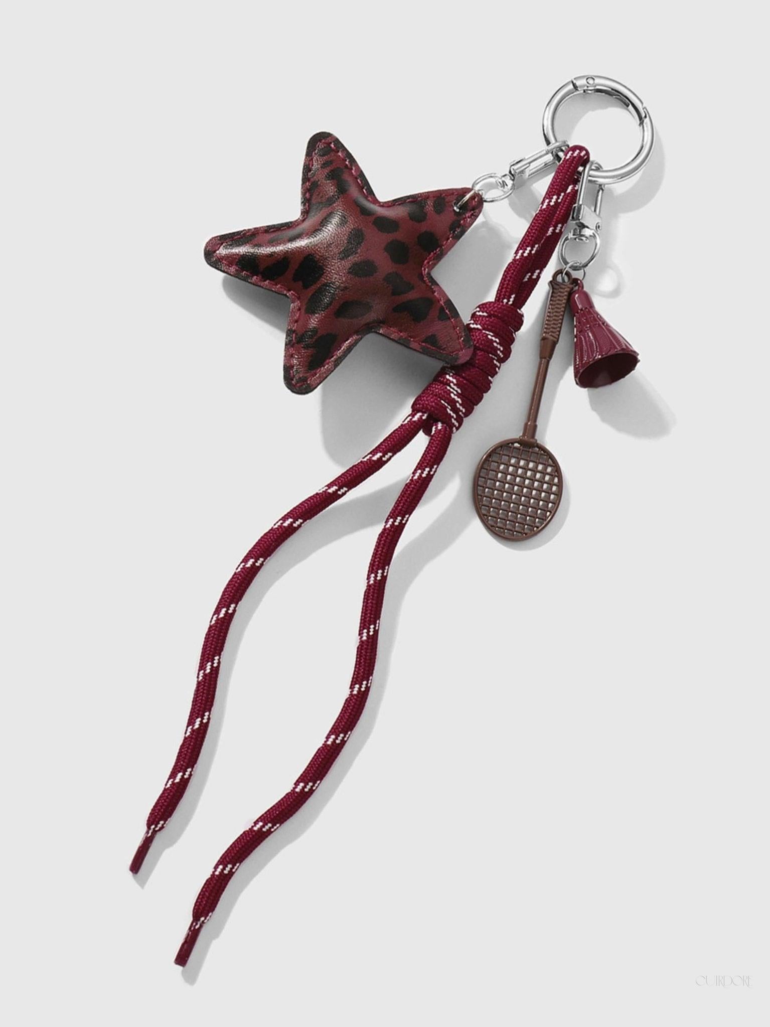 Nivelle Leopard Star Leather Bagcharm – Bold, Stylish & Unique