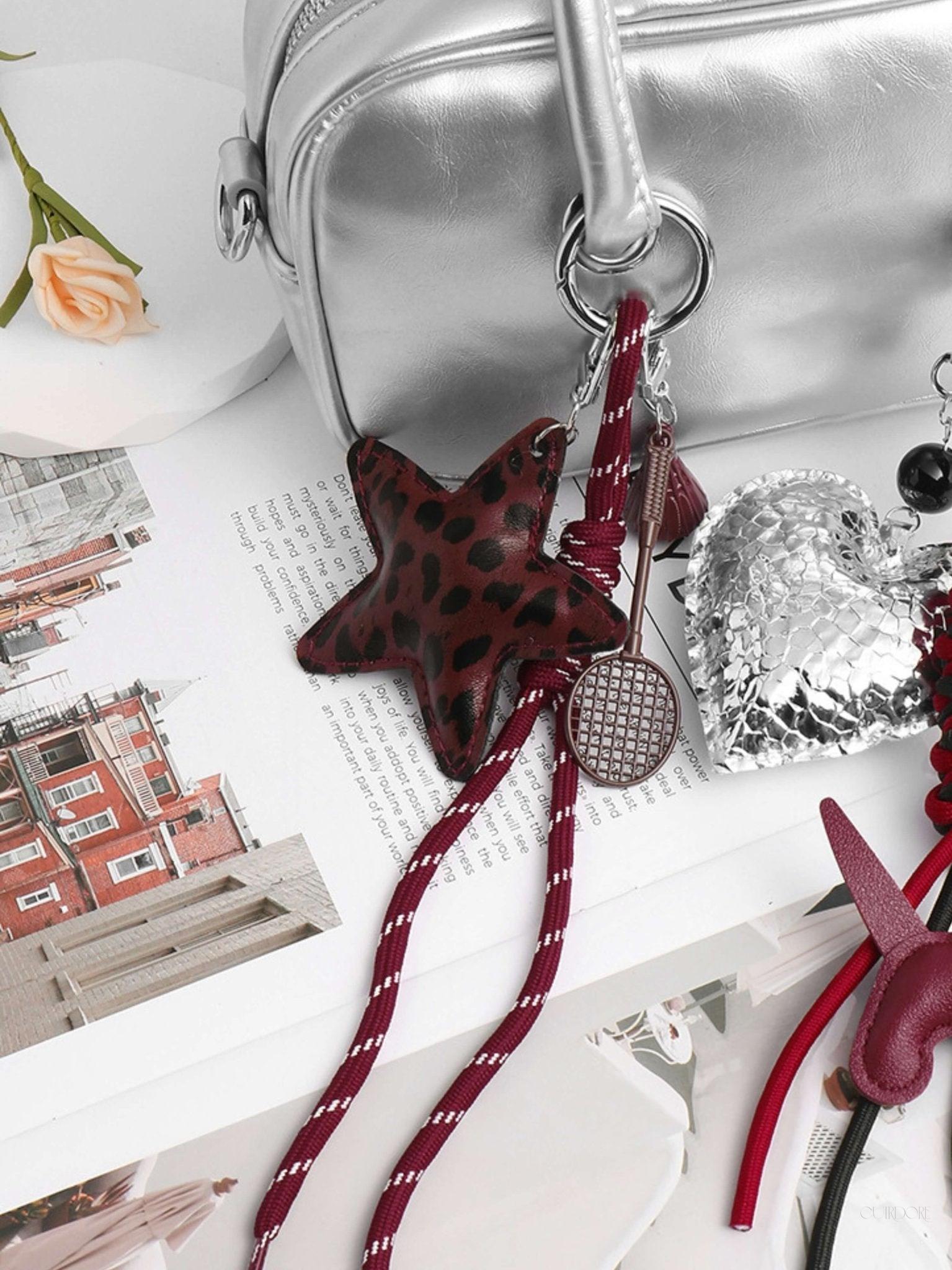 Nivelle Leopard Star Leather Bagcharm – Bold, Stylish & Unique