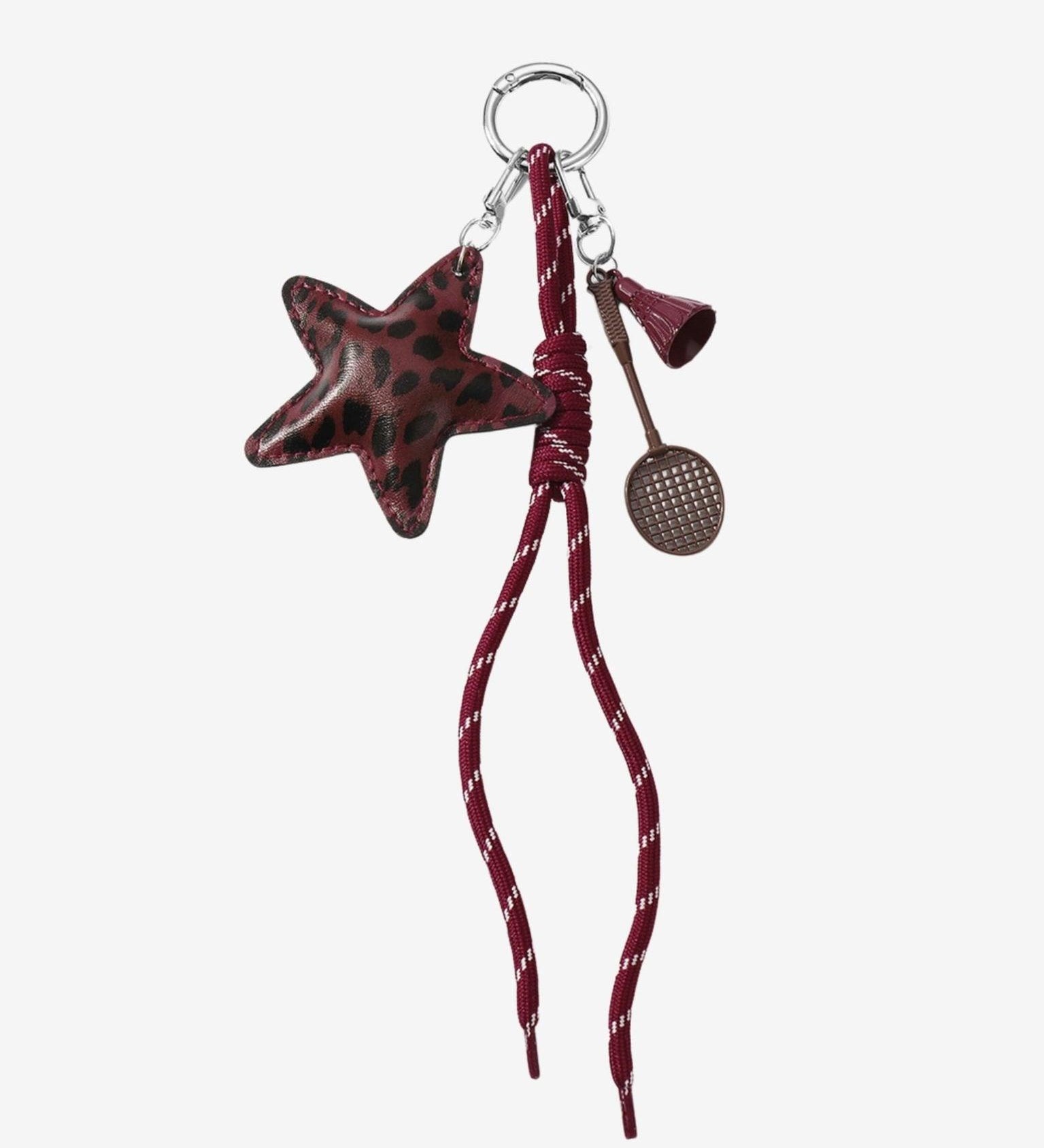 Nivelle Leopard Star Leather Bagcharm – Bold, Stylish & Unique