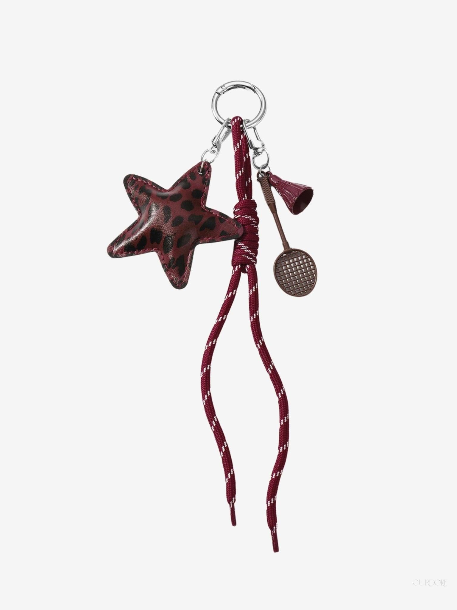 Nivelle Leopard Star Leather Bagcharm – Bold, Stylish & Unique