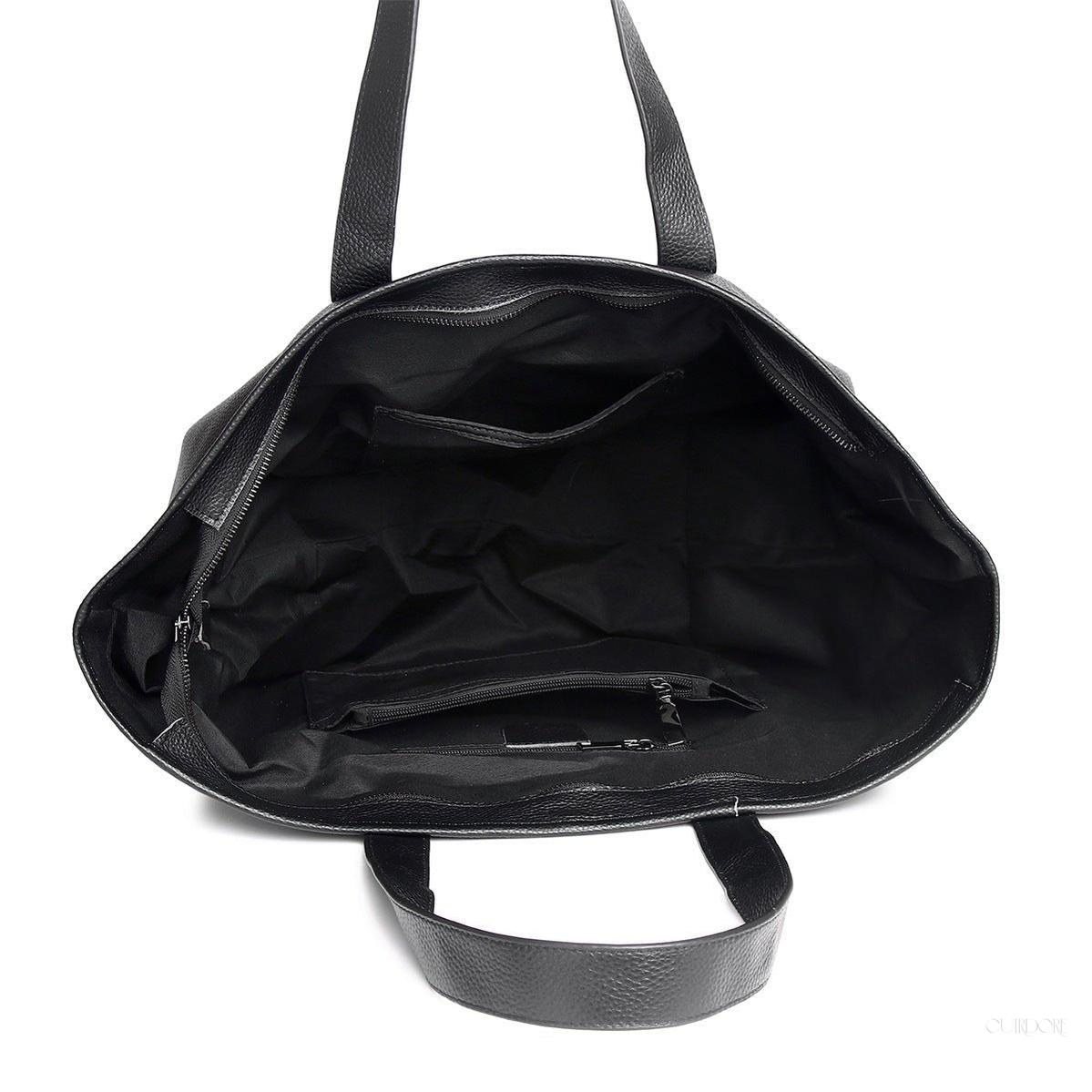 Oversized Leather Tote – Soft Structure & Everyday Carryall