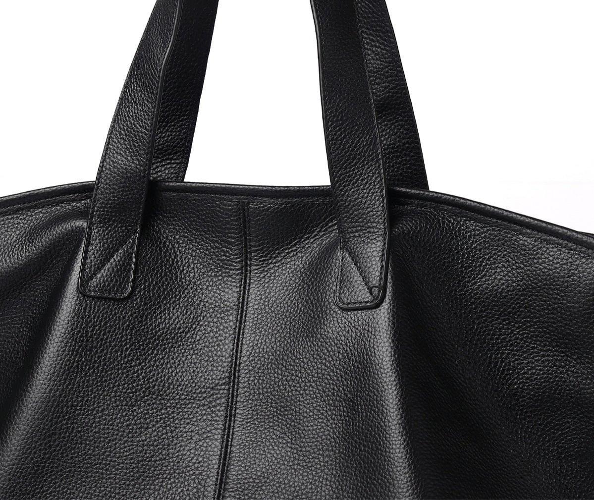 Oversized Leather Tote – Soft Structure & Everyday Carryall
