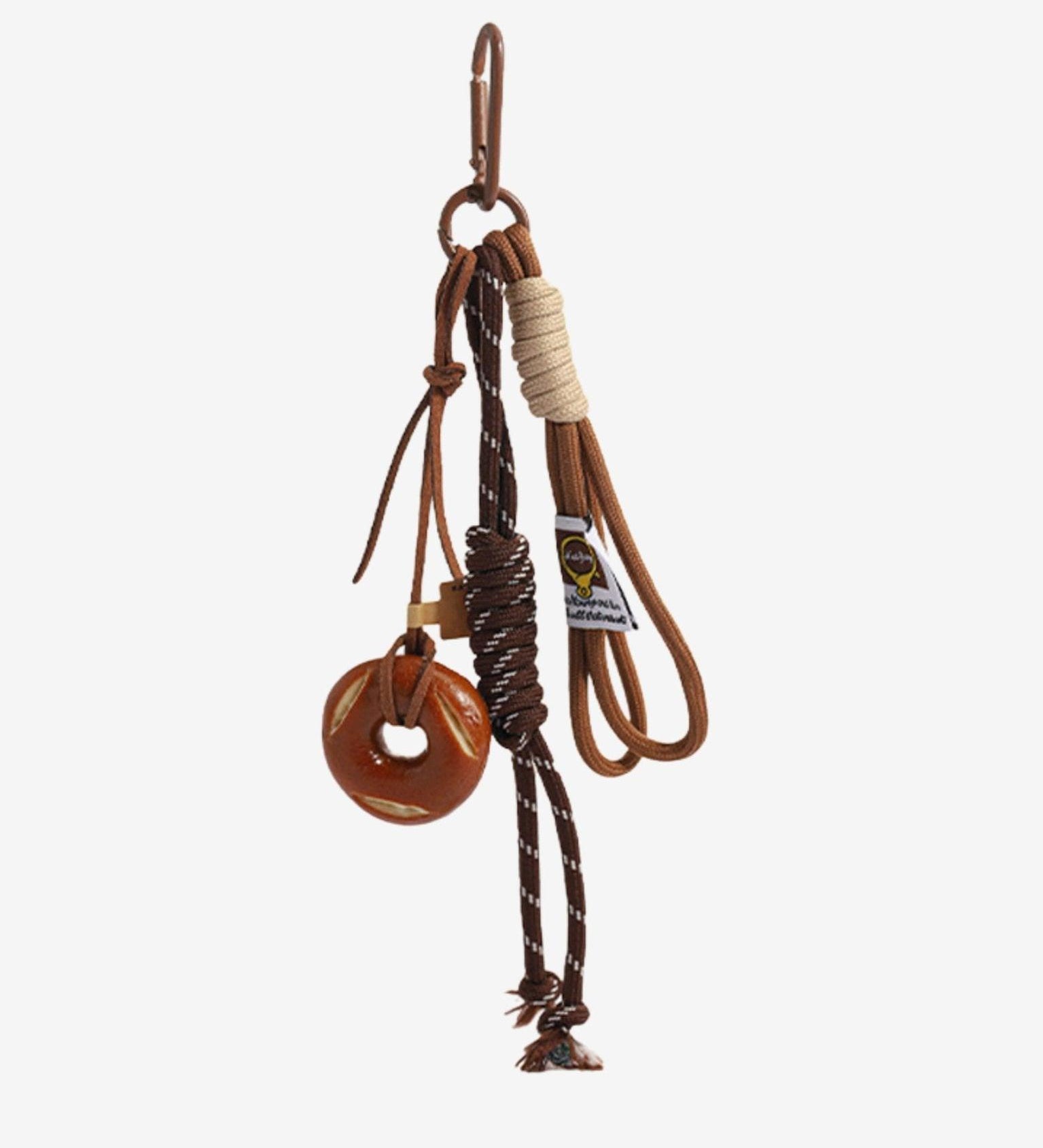 Rhiannon | Handcrafted Wooden Knot Bagcharm – Rustic, Artistic & Unique