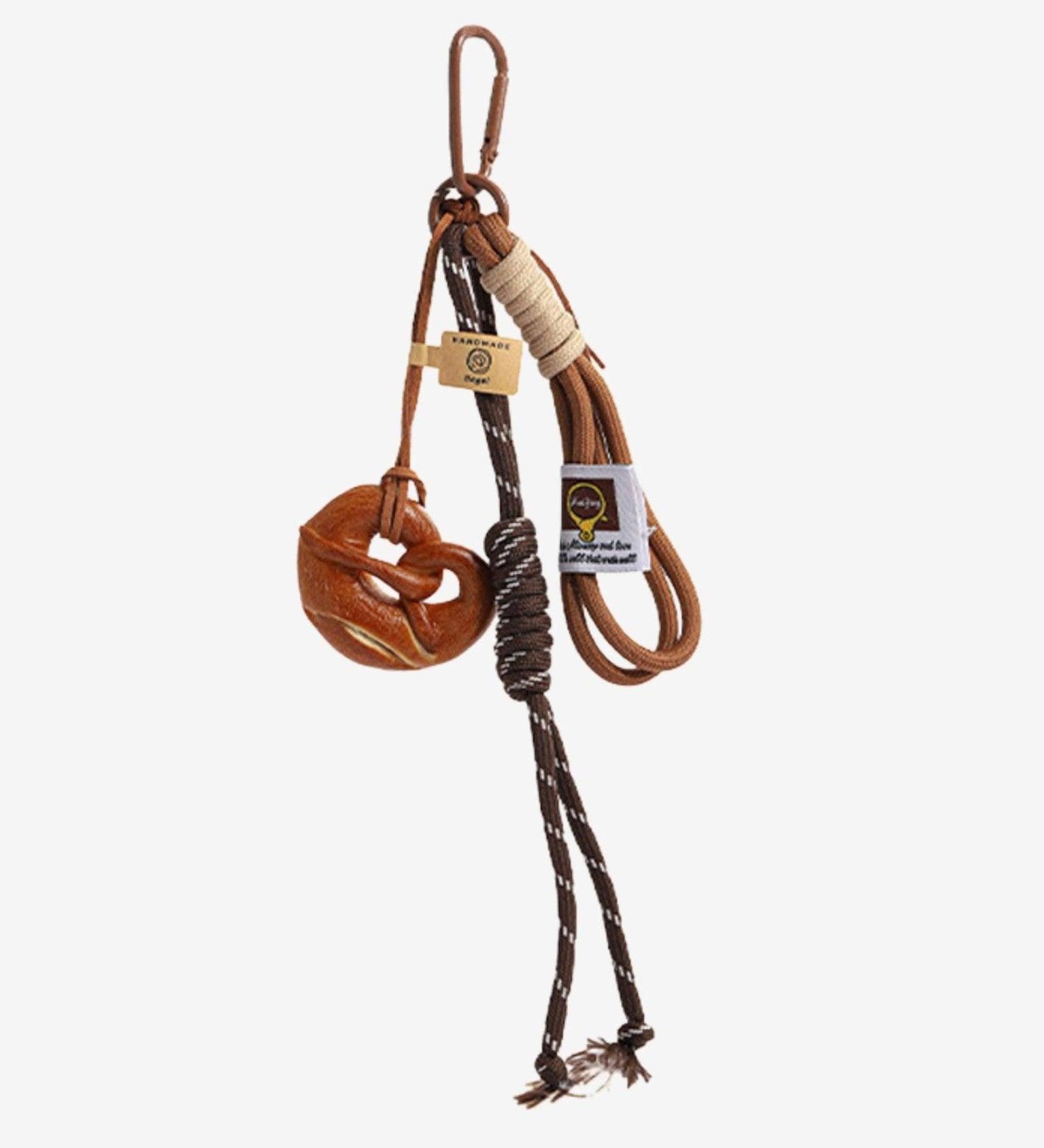 Rhiannon | Handcrafted Wooden Knot Bagcharm – Rustic, Artistic & Unique