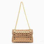 Silver Crystal Embellished Evening Clutch – Glam Chain Shoulder Bag