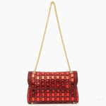 Silver Crystal Embellished Evening Clutch – Glam Chain Shoulder Bag