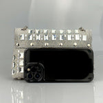 Silver Crystal Embellished Evening Clutch – Glam Chain Shoulder Bag
