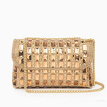 Silver Crystal Embellished Evening Clutch – Glam Chain Shoulder Bag
