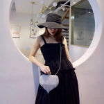 Silver Crystal Fringe Evening Clutch – Statement Rhinestone Party Bag