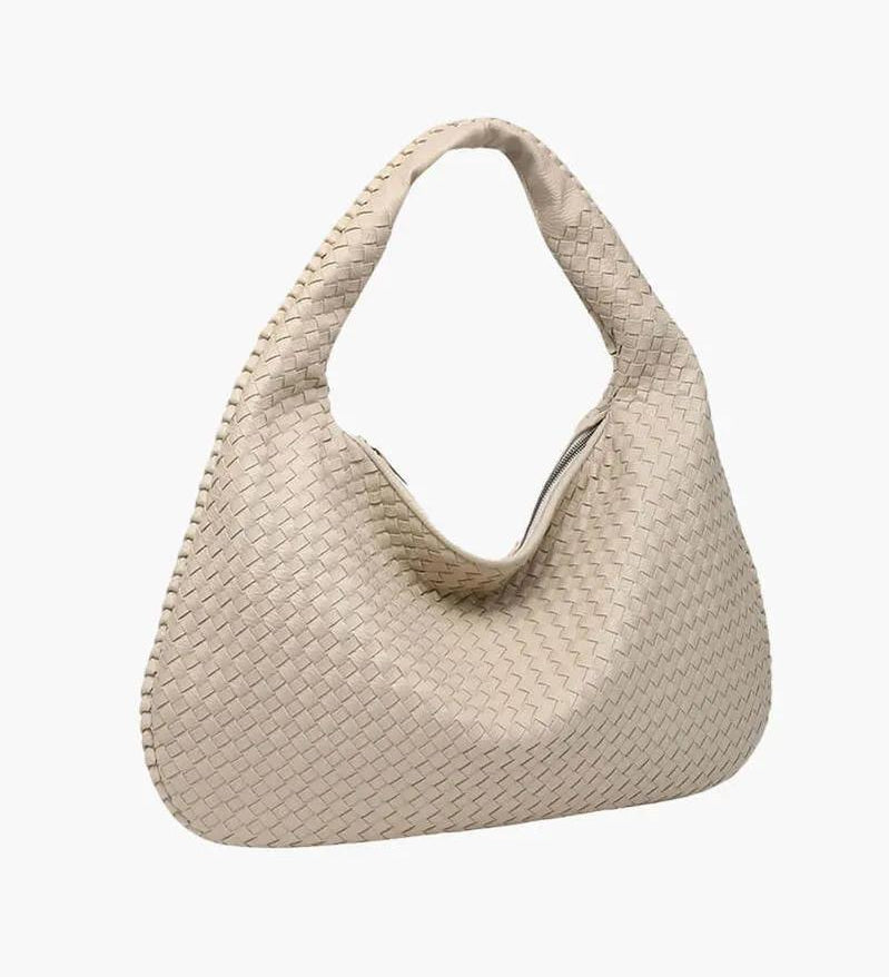 Soft Woven Hobo Shoulder Handbag – Minimalist Everyday Bag