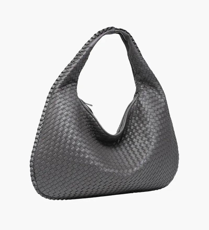 Soft Woven Hobo Shoulder Handbag – Minimalist Everyday Bag