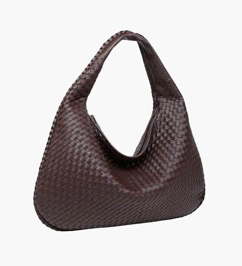 Soft Woven Hobo Shoulder Handbag – Minimalist Everyday Bag