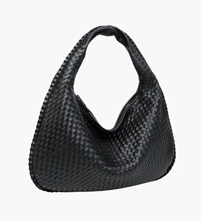 Soft Woven Hobo Shoulder Handbag – Minimalist Everyday Bag