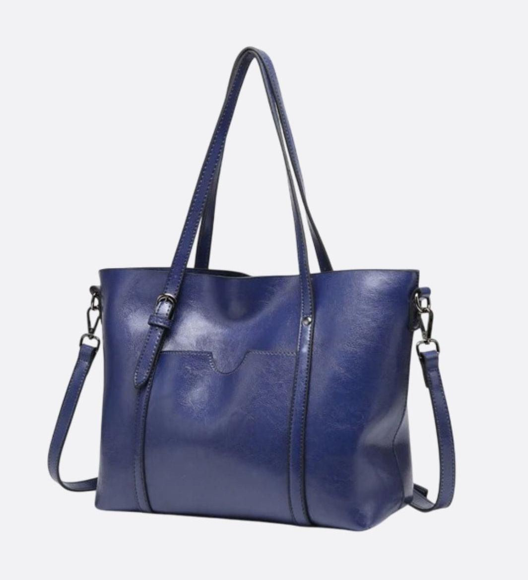 Spacious Leather Tote Bag – Versatile Everyday Shoulder & Crossbody Handbag