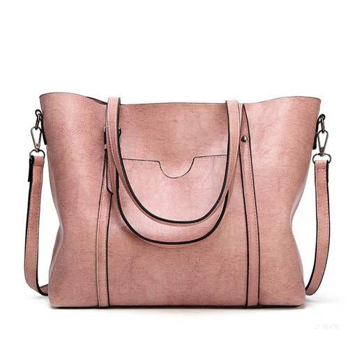 Spacious Leather Tote Bag – Versatile Everyday Shoulder & Crossbody Handbag